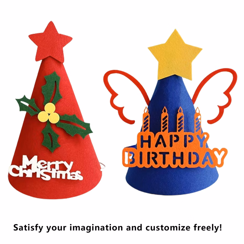DIY Felt Hats for Christmas and Birthday Celebrations