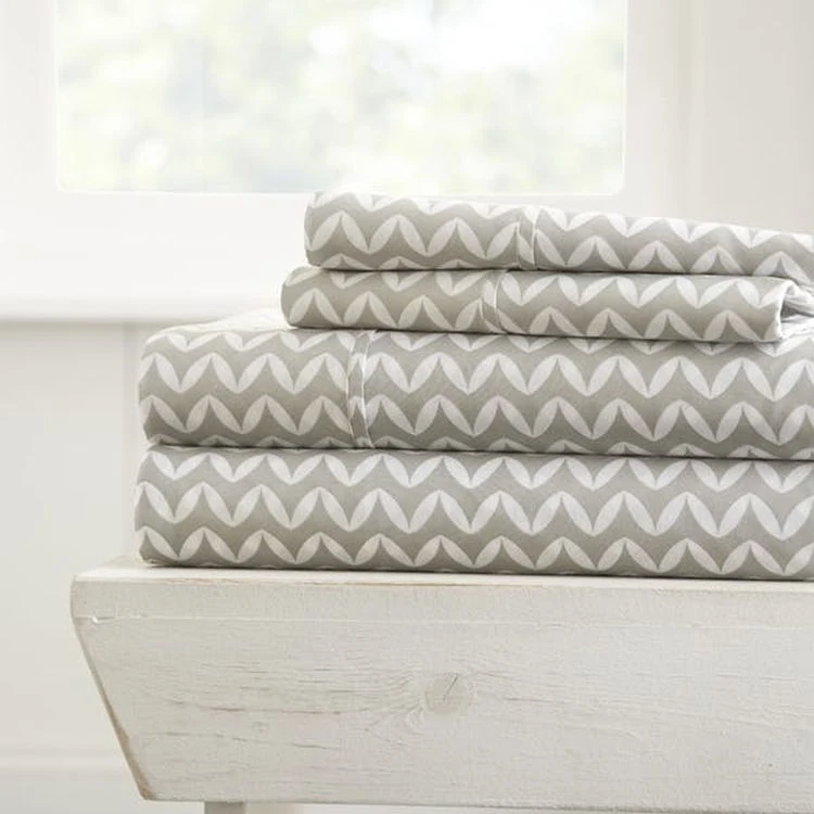 Duvet Cover Sets - Chevron Gray Queen 3 Piece 1