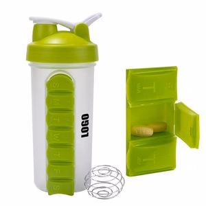 600ml Plastic Bottle With Pill Box
