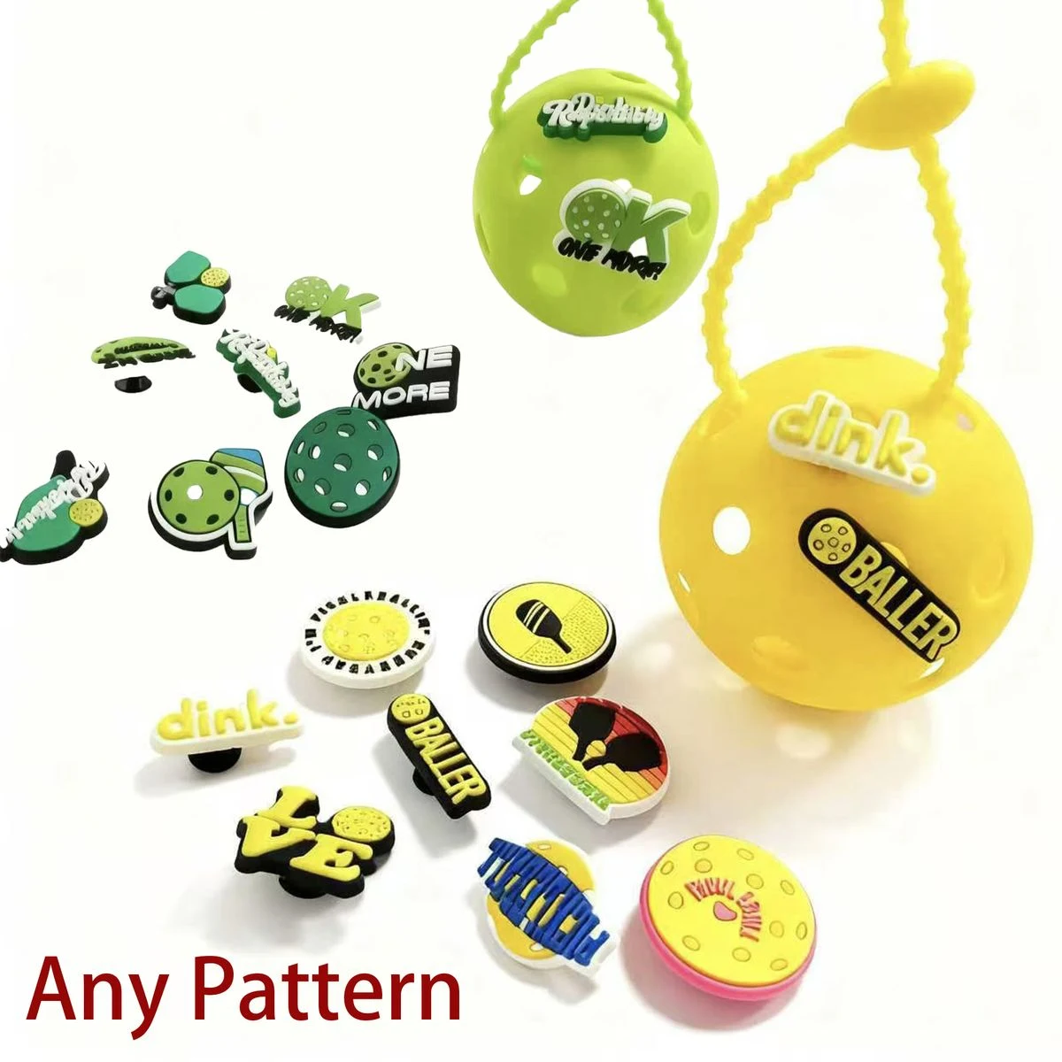Custom Silicone Pickleball Charm Hanger 1