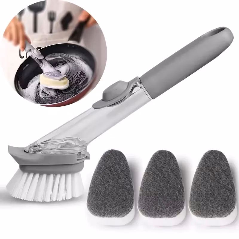 Dish Pot Brush with Soap Dispenser