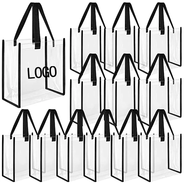 Custom Clear Tote Bag 12x12x6 Inch — Stadium Compliant Event & Security Shopping 1