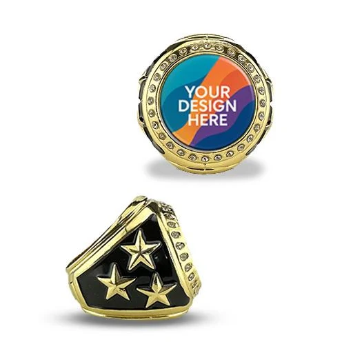 Premium Custom Bling Championship Ring Gold 1