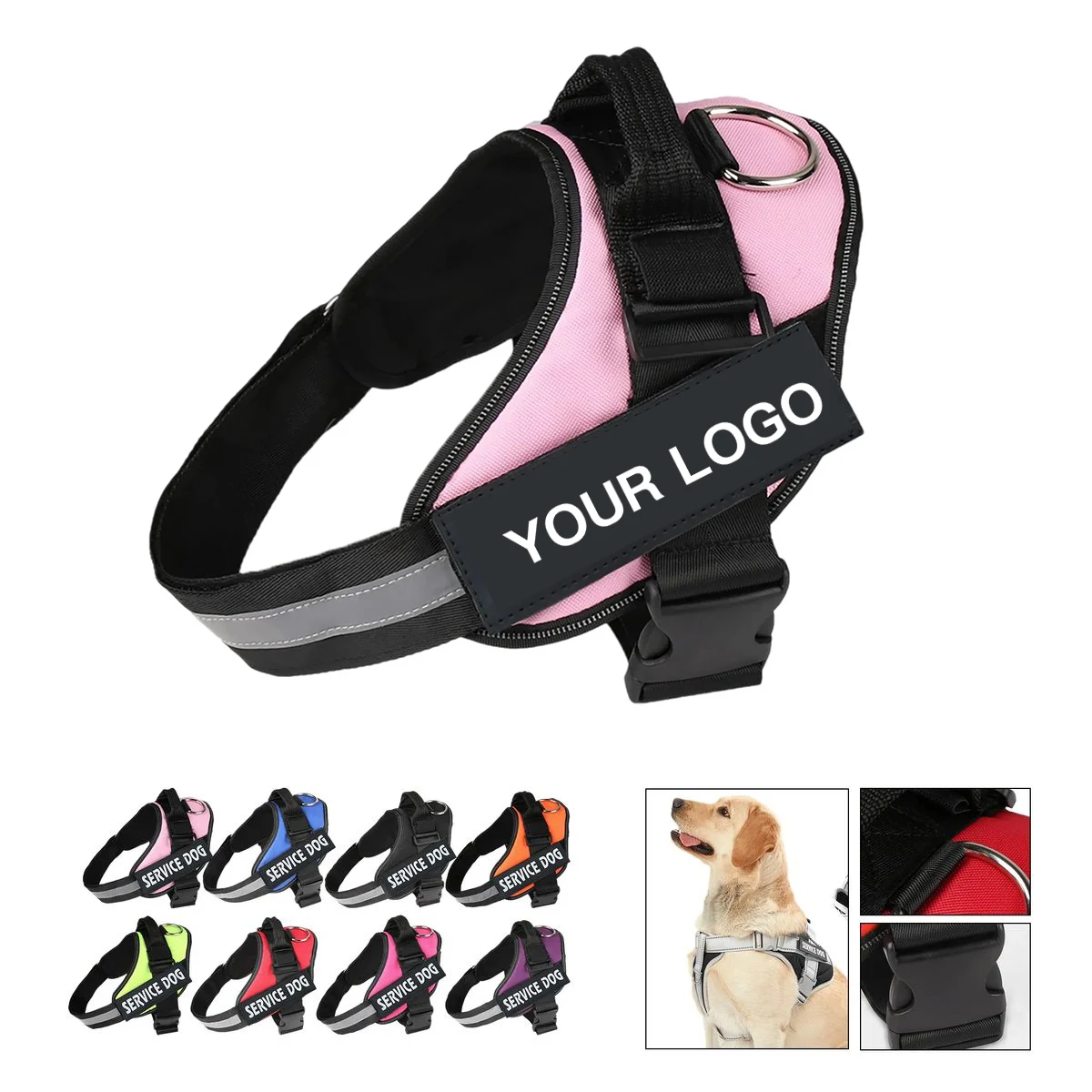 Breathable Mesh Dog Harness with Reflective Strips 1