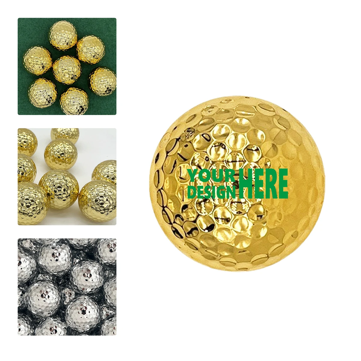 MOQ 50 Gold Plated Golf Ball for Promotional and Display Purposes 1