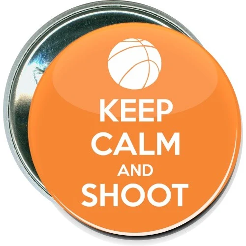 Keep Calm and Shoot, Basketball Button 1