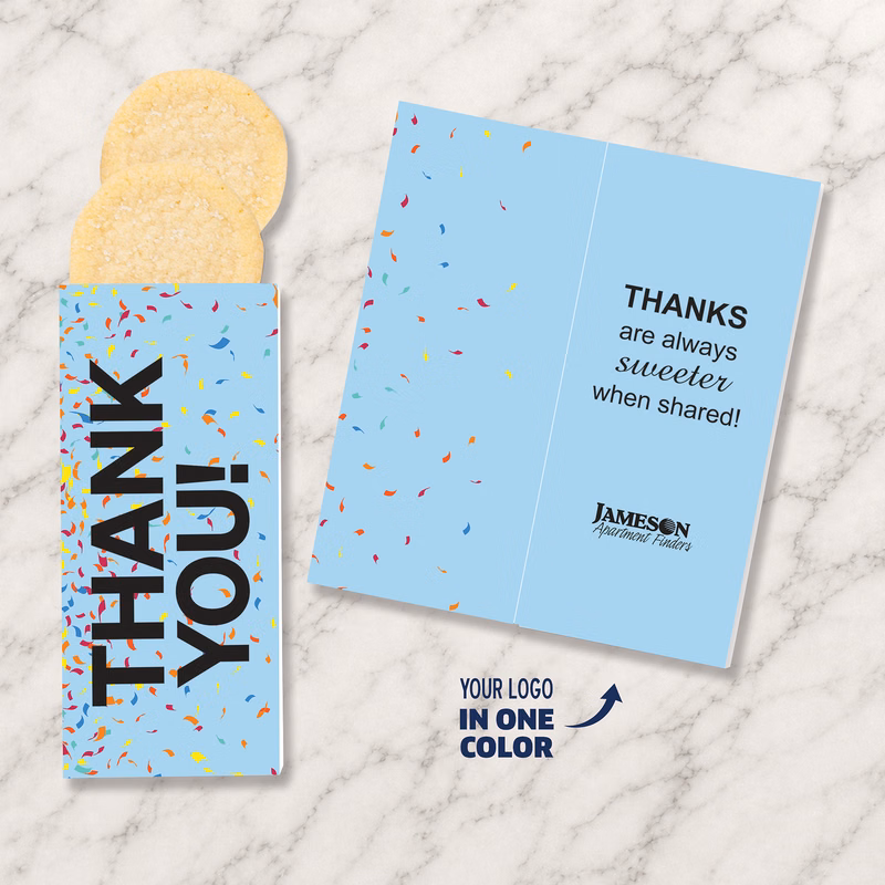 One Color Foil-Stamped Stock Gratitude Sweeter Cards with Sugar Cookies