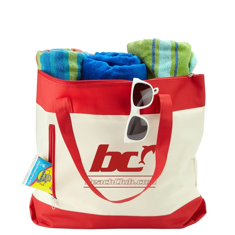 Shoreline Nautical Tote Bag, custom tote bag with logo imprint 1
