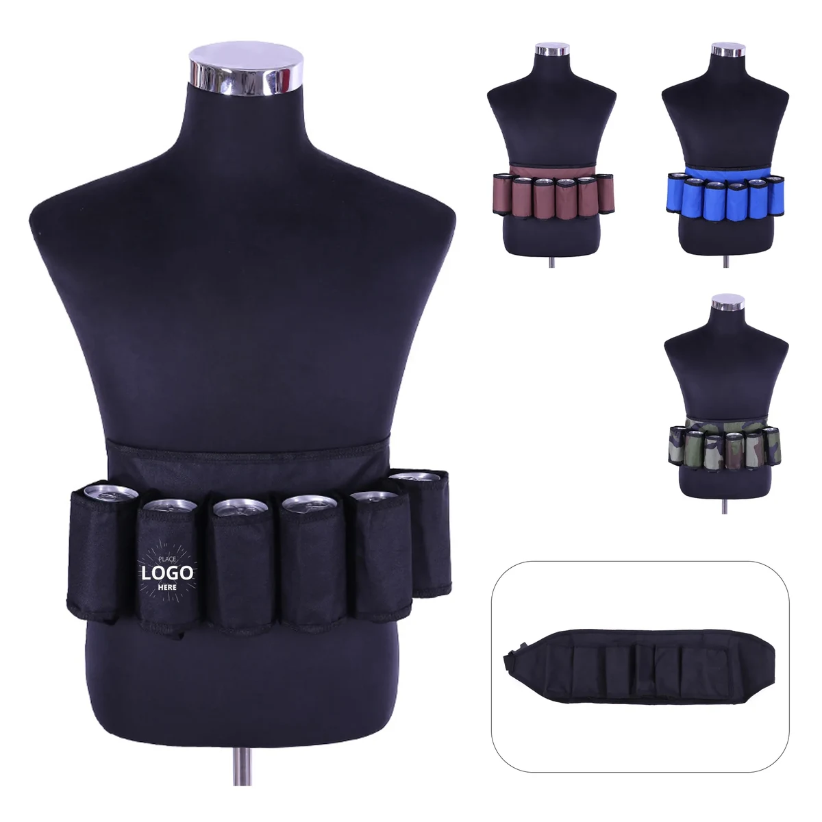 Adjustable 6 Pack Beer Belt Holder 1