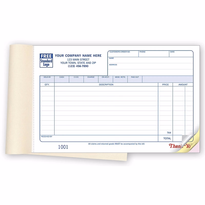 Sales Books, Classic, Horizontal