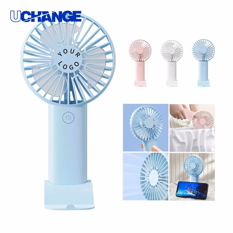 Rechargeable Fan with Phone Stand Base Portable Design