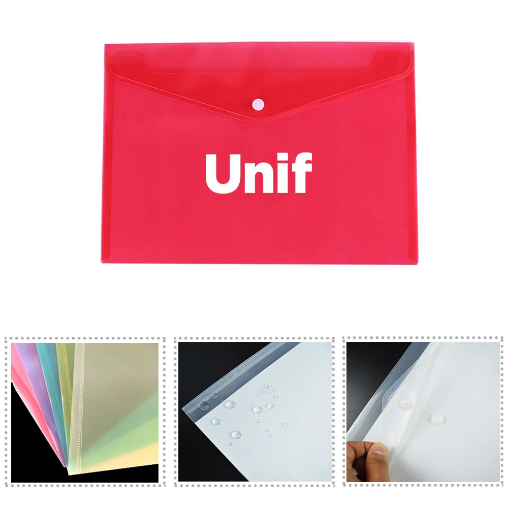 A4 Snap ButtonTransparent File Bag 1