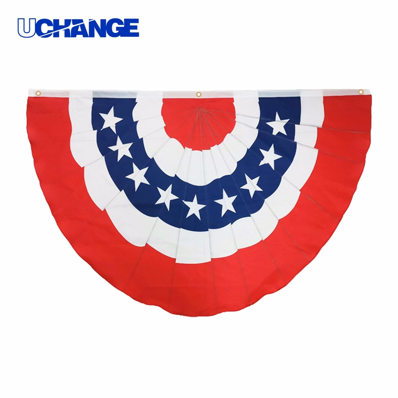 American Pleated Half Fan Flag Banner