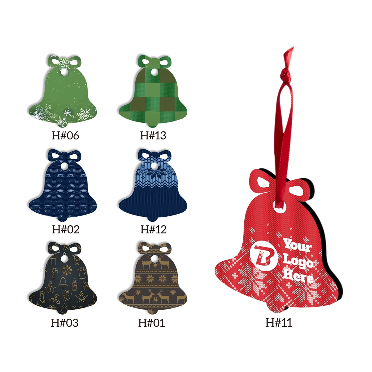 Free Shipping Full Color Christmas Ornament - Bell 1