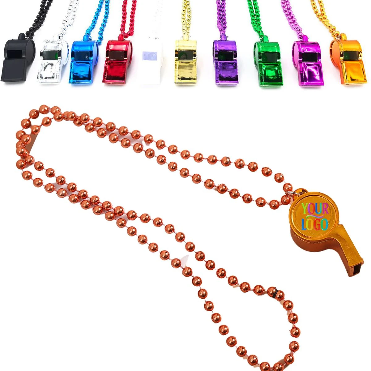 Independence Day Electroplated Whistle Beaded Necklace 1