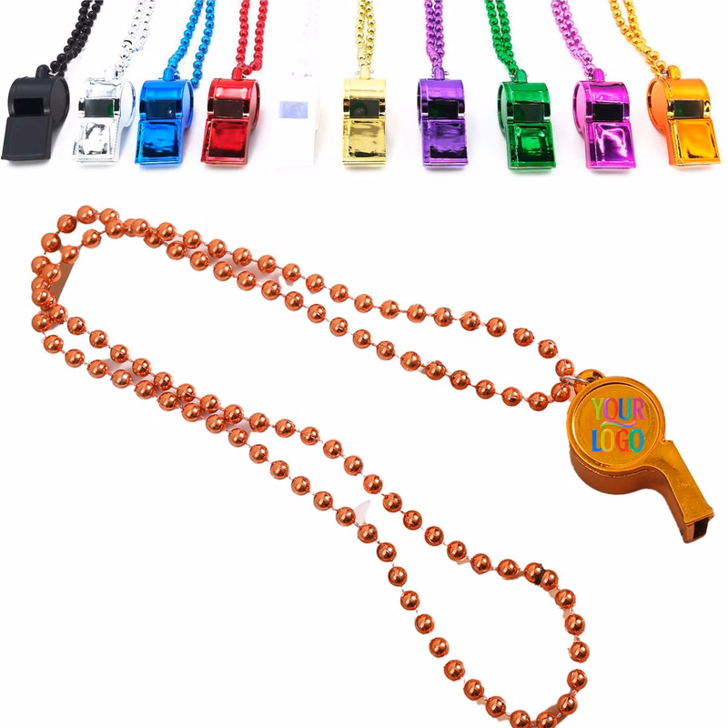 Independence Day Electroplated Whistle Beaded Necklace