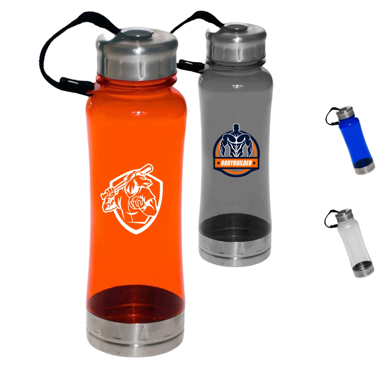 23 oz. Translucent Curved Sports Bottles with Twist Lid 1