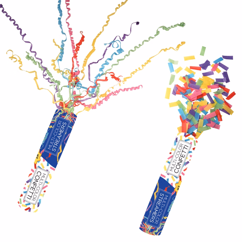 Handheld Confetti & Streamer Tubes
