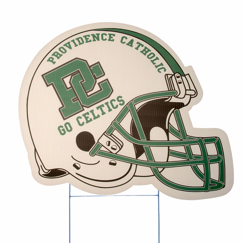Football Helmet Yard Sign, Full Color