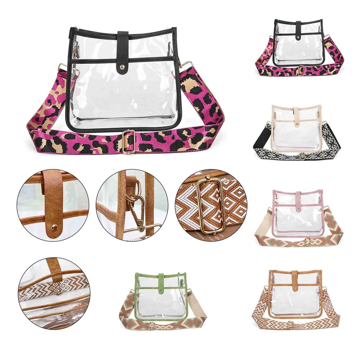 Candy Colored Transparent Bag Small Square Bag 1