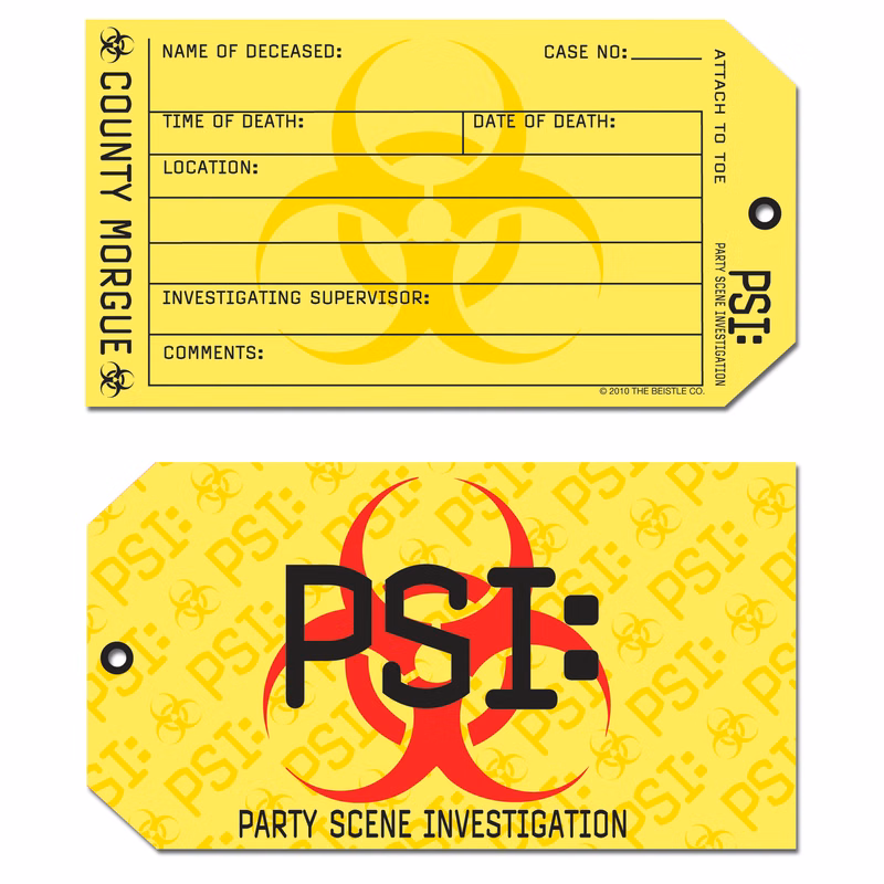 PSI Toe Tag,Invitations