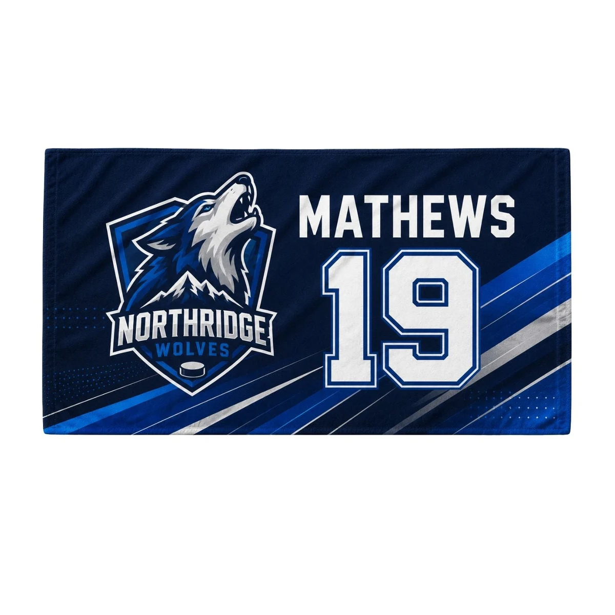 24 Hr Express Ship - Team Towel in HEAVIER Plush and Soft Velour Terry Cotton Blend, 30x60 1