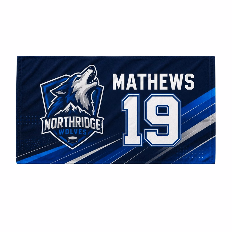 24 Hr Express Ship - Team Towel in HEAVIER Plush and Soft Velour Terry Cotton Blend, 30x60