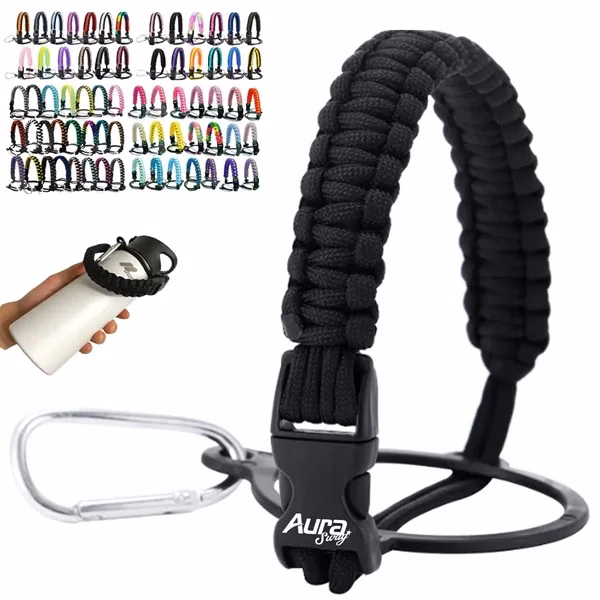 Custom Paracord Water Bottle Handle with Carabiner Clip — Outdoor Adventure Giveaway