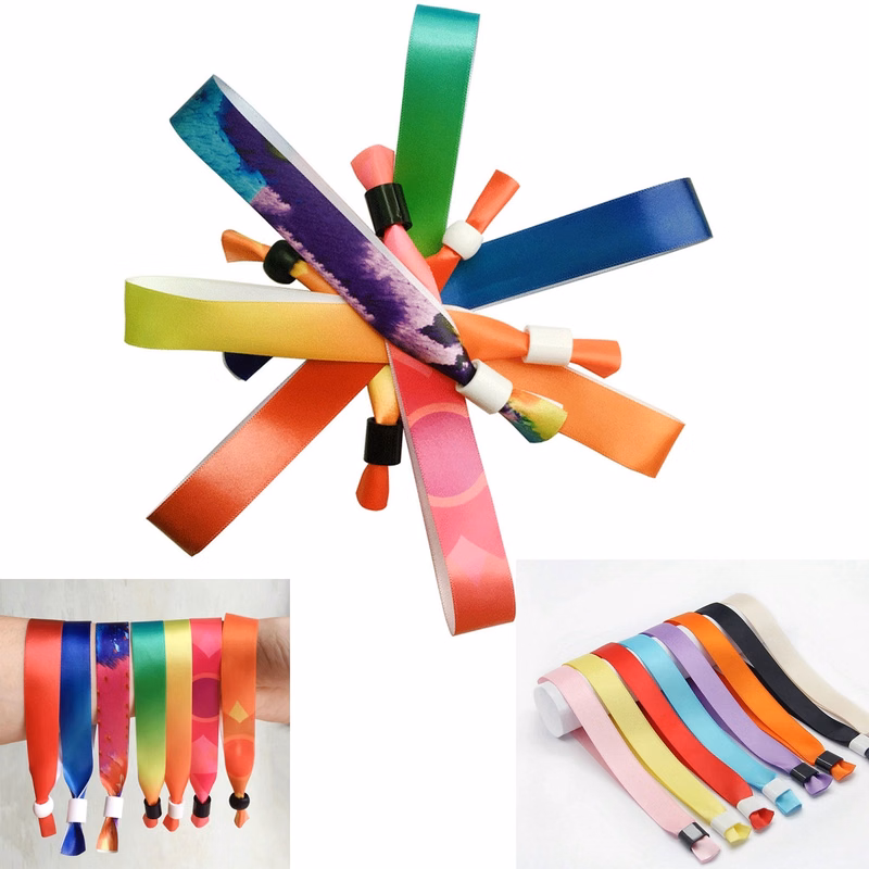 Full Color Sublimated Aluminum Lock RPET Recycled Wristbands