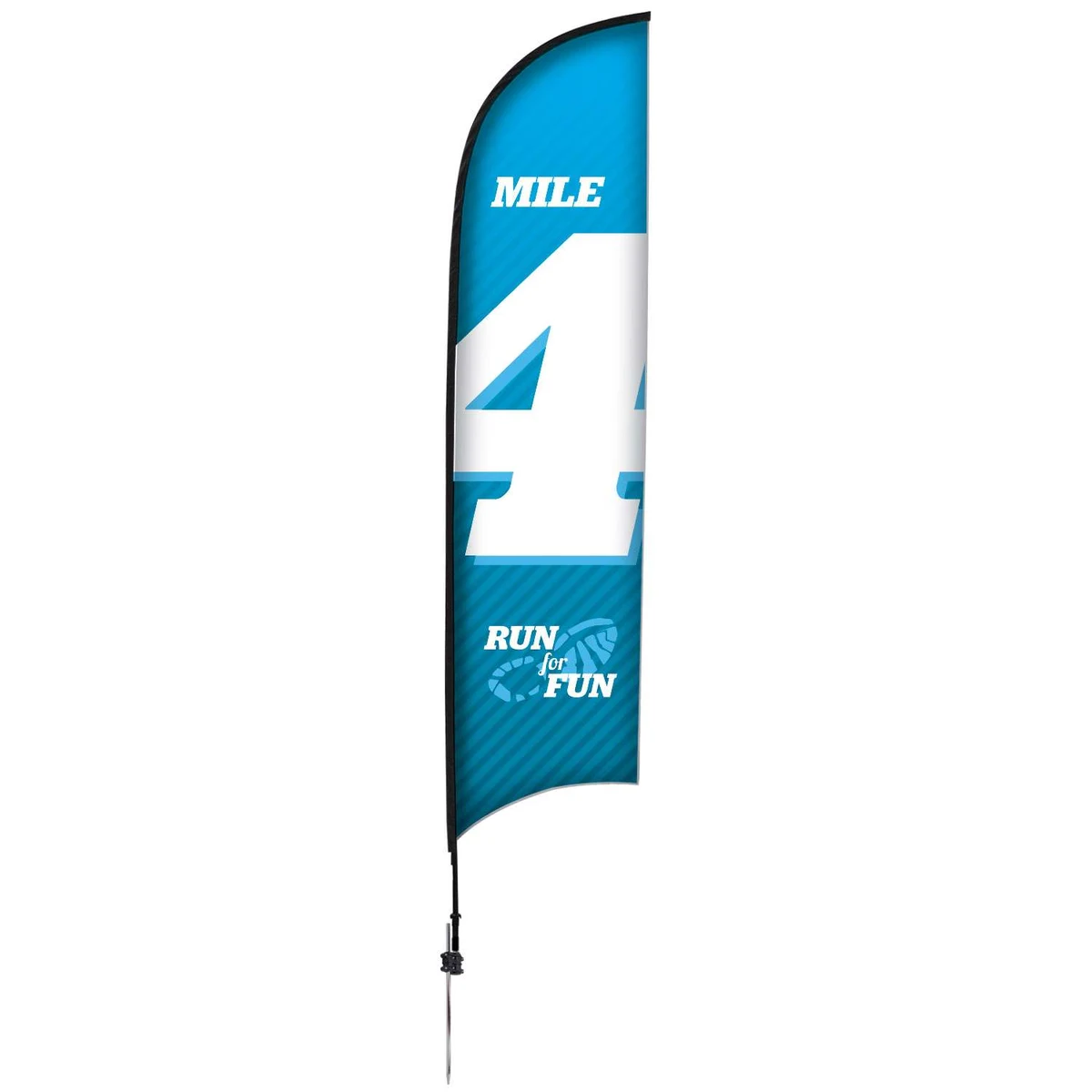 13' Premium Razor Sail Sign Kit (Single-Sided with Ground Spike) 1