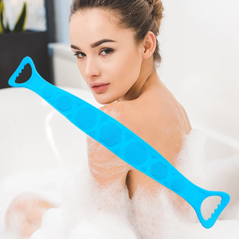 Massage Back Artifact Silicone Pull Back Strip Bath Towel 1