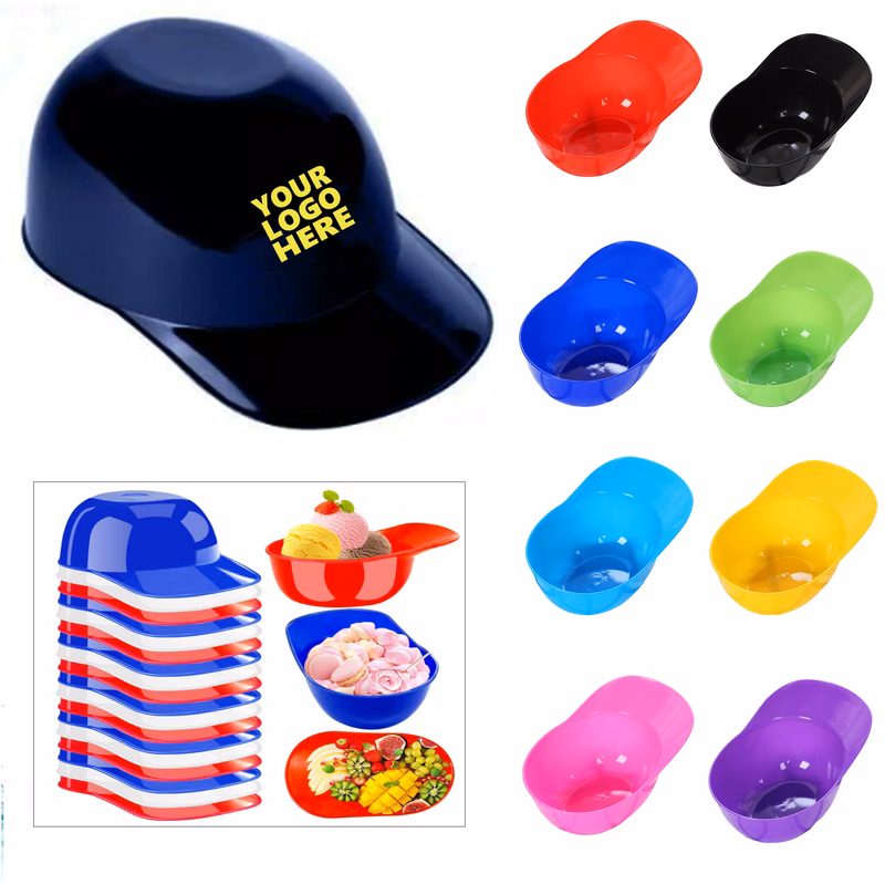 8oz Ice Cream Snack Bowl - Baseball Helmet Design