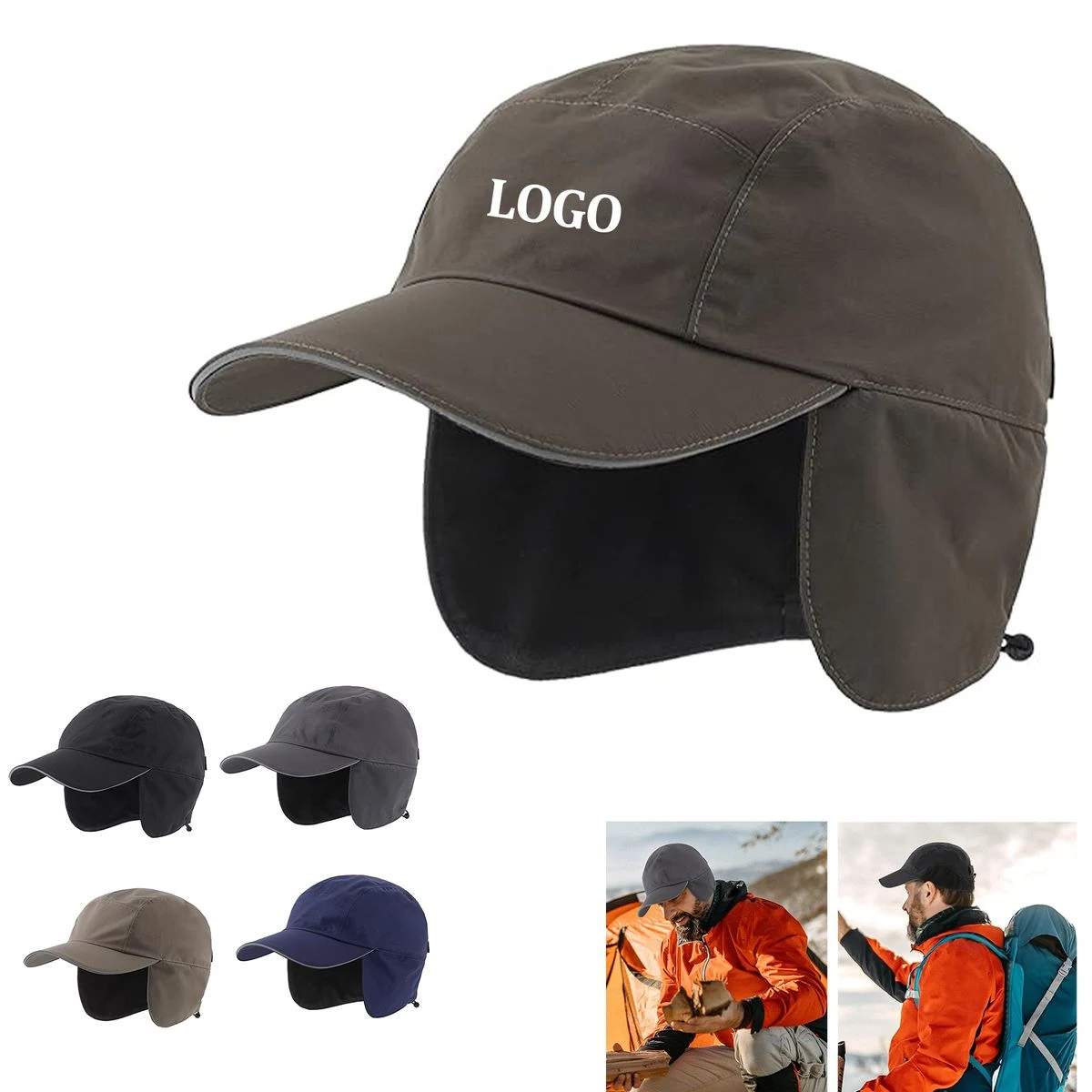 Cold Proof Short Brimmed Duckbill Earmuff Hat 1
