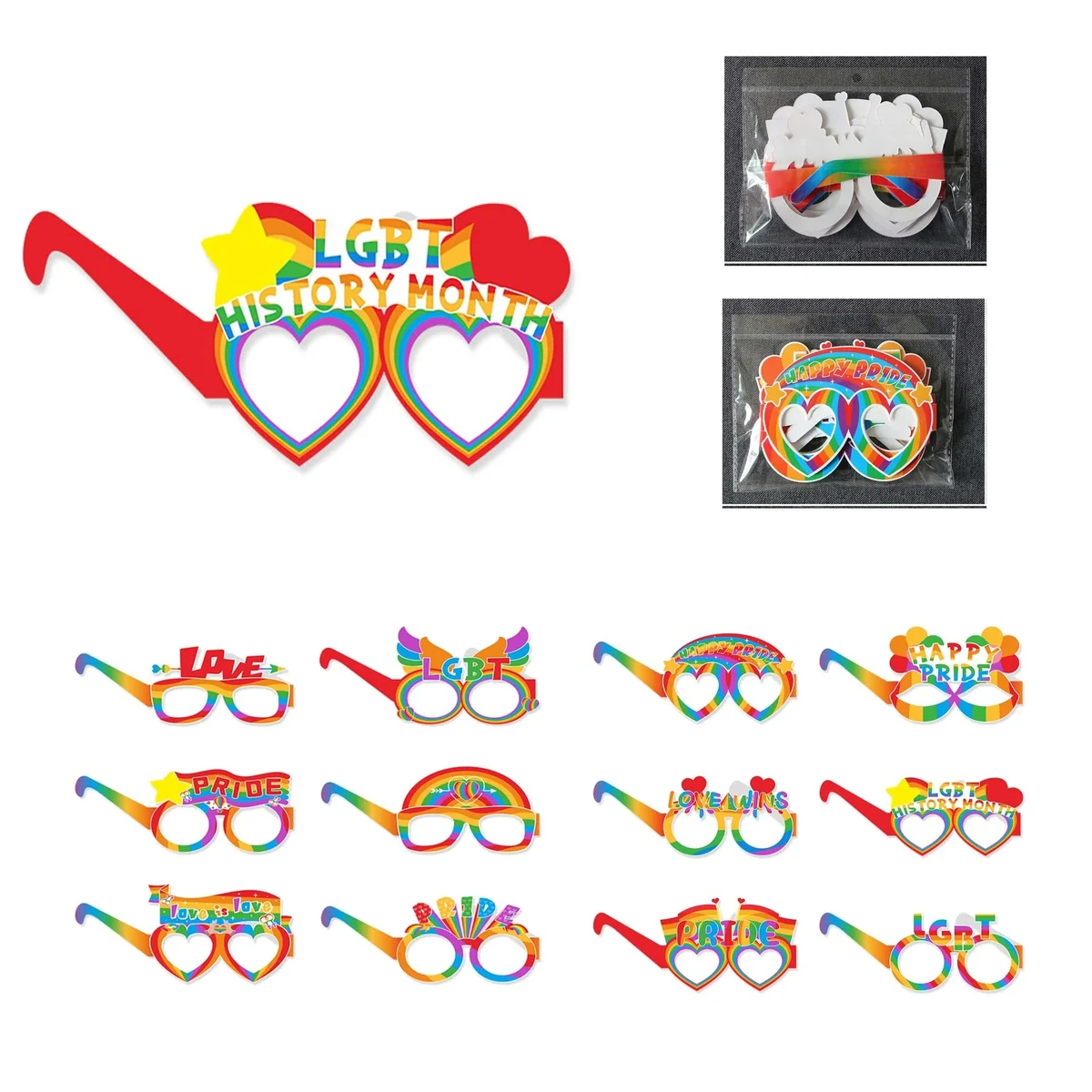 Rainbow Decoration Glasses Set 1