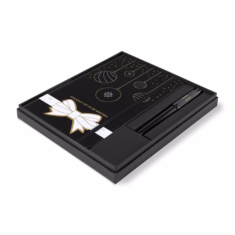 Moleskine® Hard Cover Holiday Notebook and Kaweco Pen Gift Set