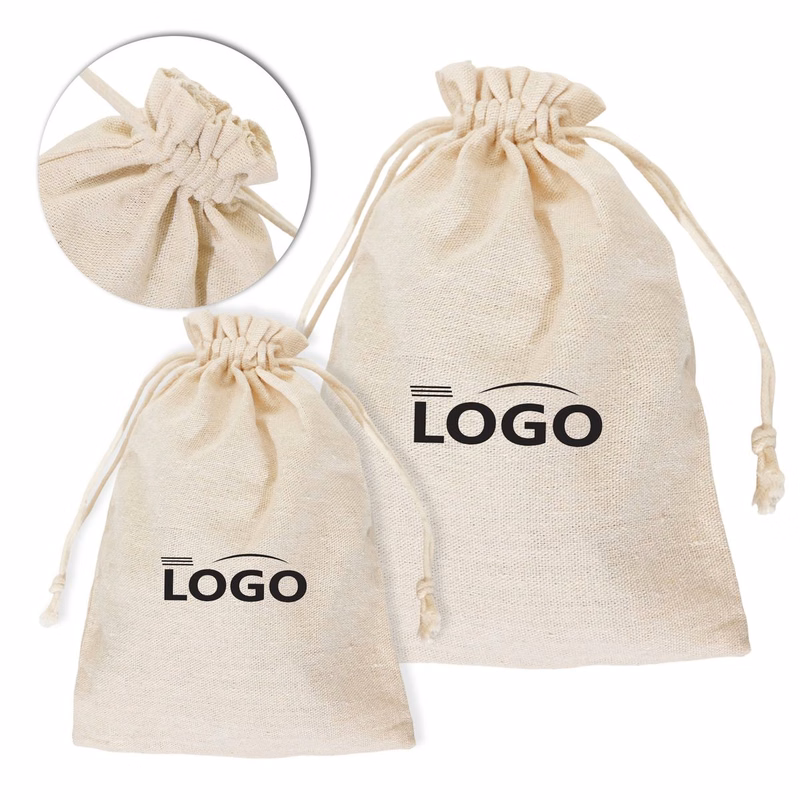 Woven Cotton Linen Cinch Bag