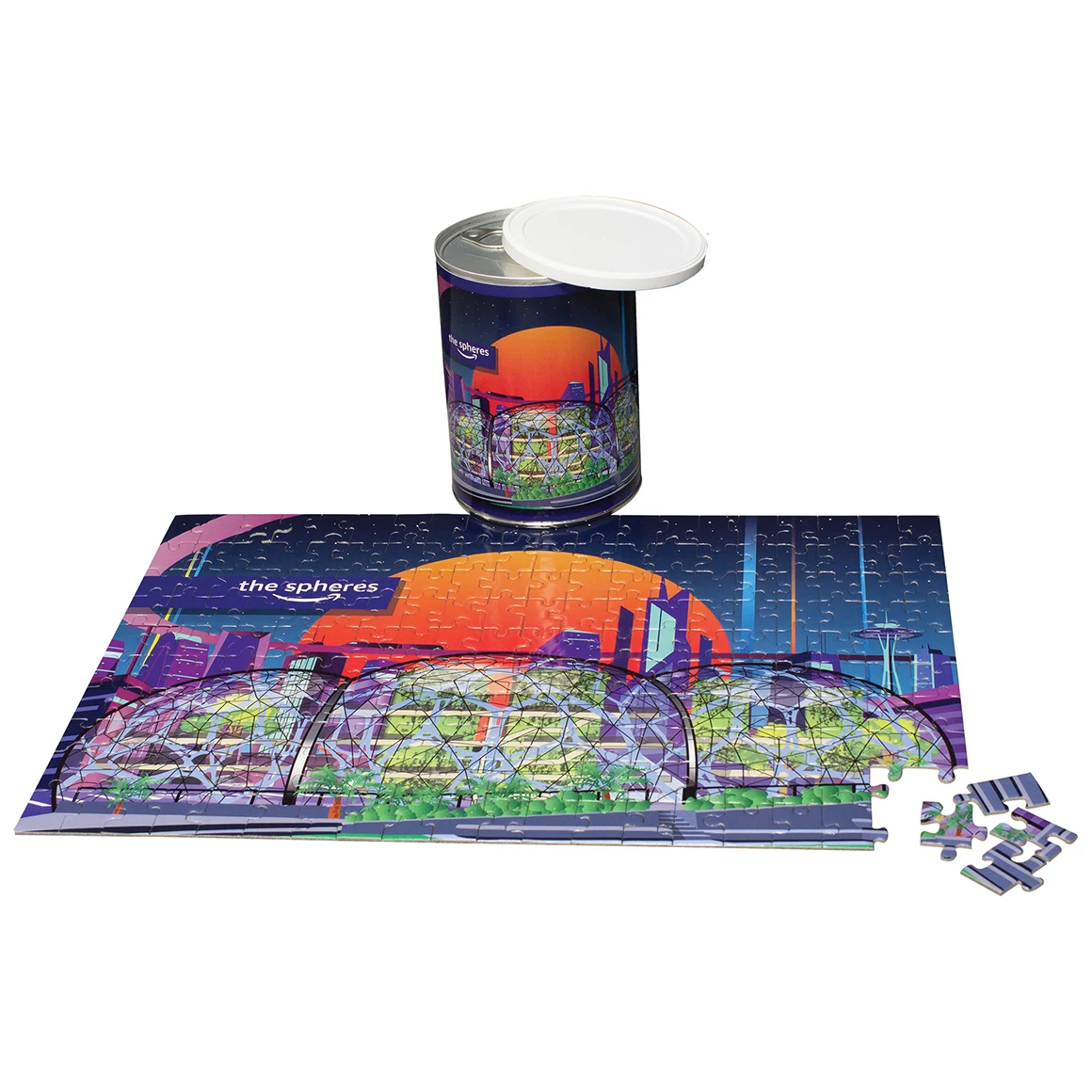 200 Pieces - 11" x 16" - Large Puzzle in Can 1