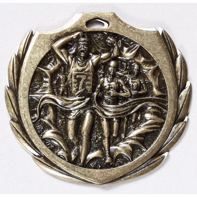 Cross Country Burst Medal 2 1/4"