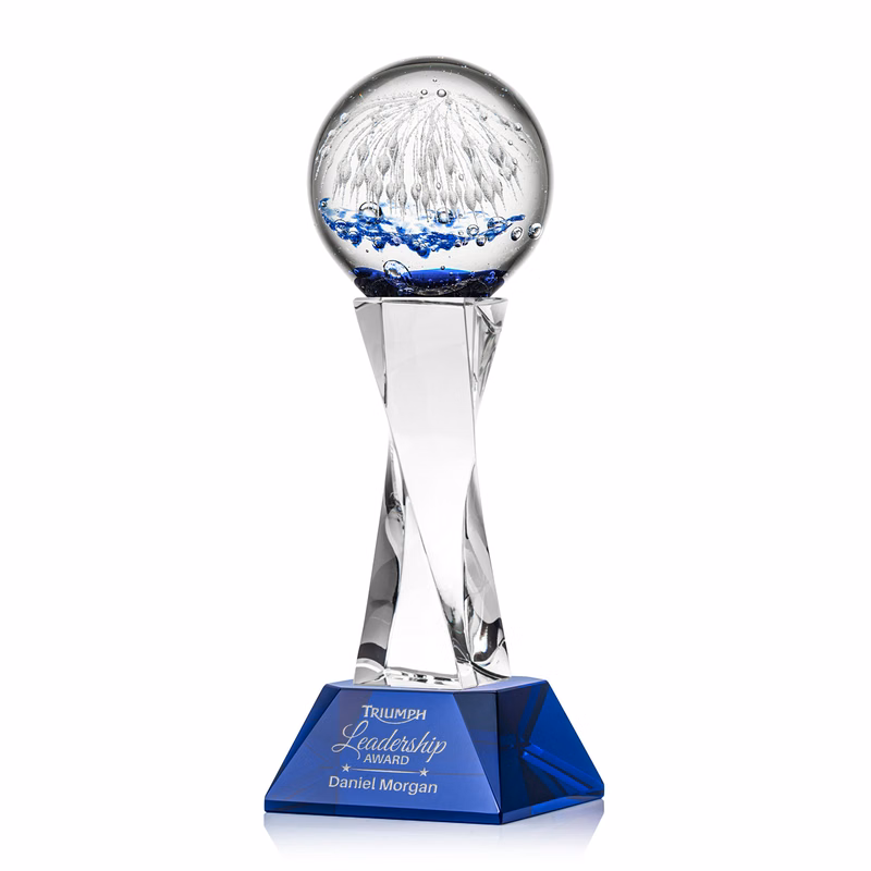 Starburst Award on Langport Base - Blue