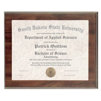 10" x 12" Cherry Finish Slide-In Frame Plaque 1