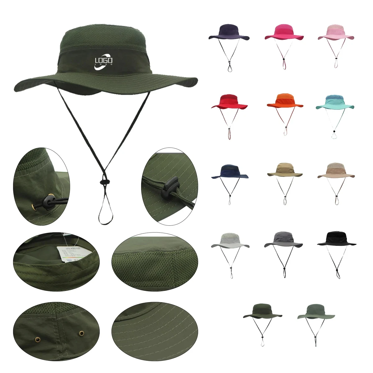 Wide Brim UV Protection Sun Bucket Cap 1
