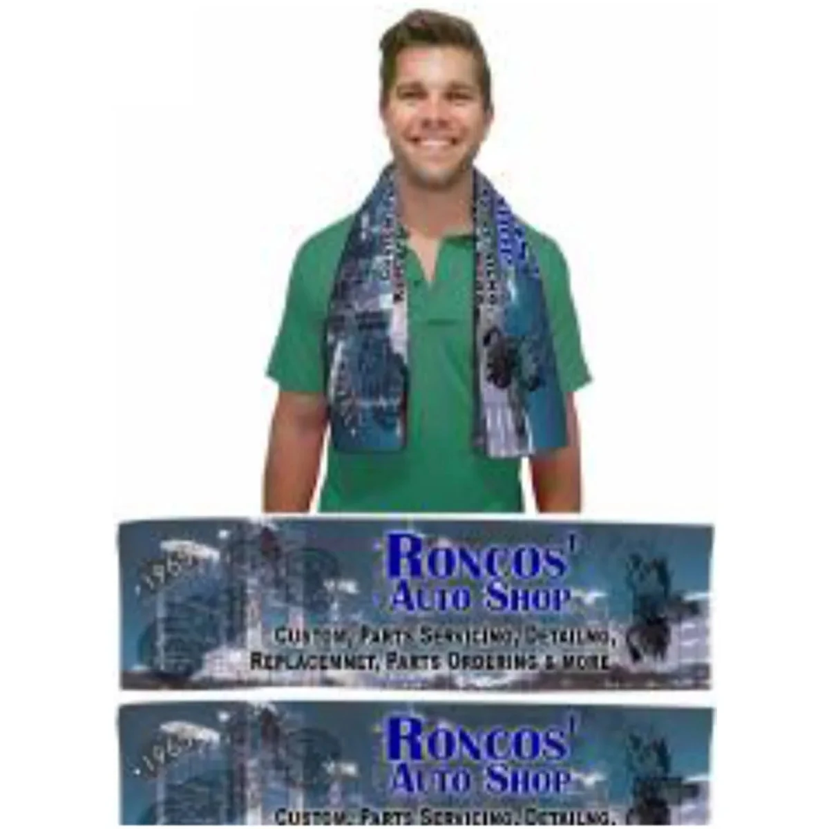 Sublimated Branding Microfiber Terry Gym Towel, Front/Back 1