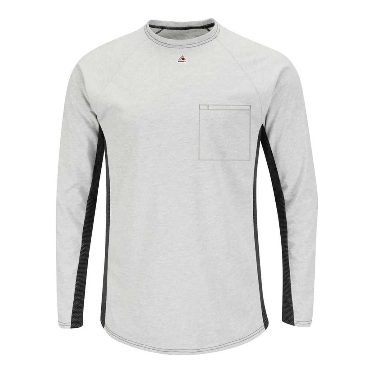 Men's Long Sleeve FR Two-Tone Base Layer with Concealed Chest Pocket - EXCEL FR - MPS8 1