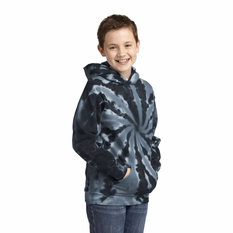 Port & Company Youth Tie-Dye Pullover Hooded Sweatshirt.