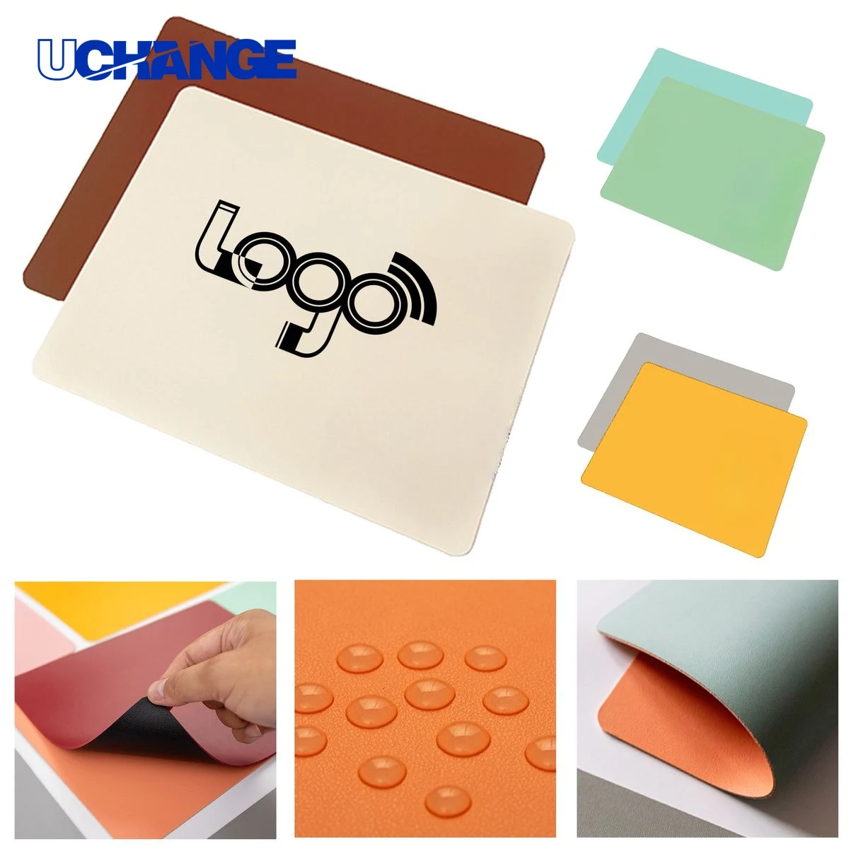 Water-Resistant Leather Mouse Pad Mat for Desks 1