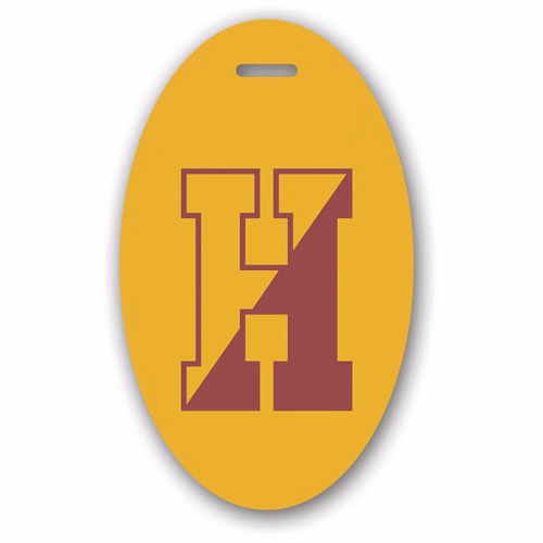 Screen Printed Poly Write-on Tag w/ Flexible Plastic Loop Strap (3"x5") Oval