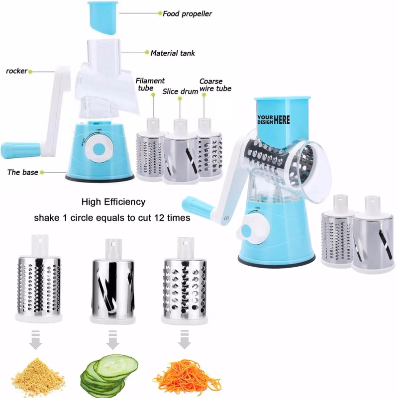 Manual Hand-Crank Roller Vegetable Slicer Shredder