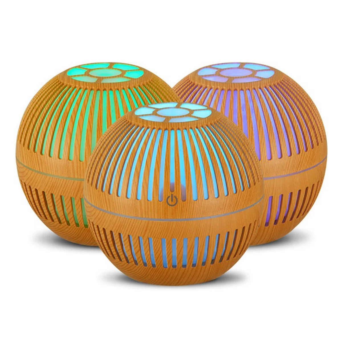 130 ml Wood Grain Ultrasonic Perfume Air Humidifier 1