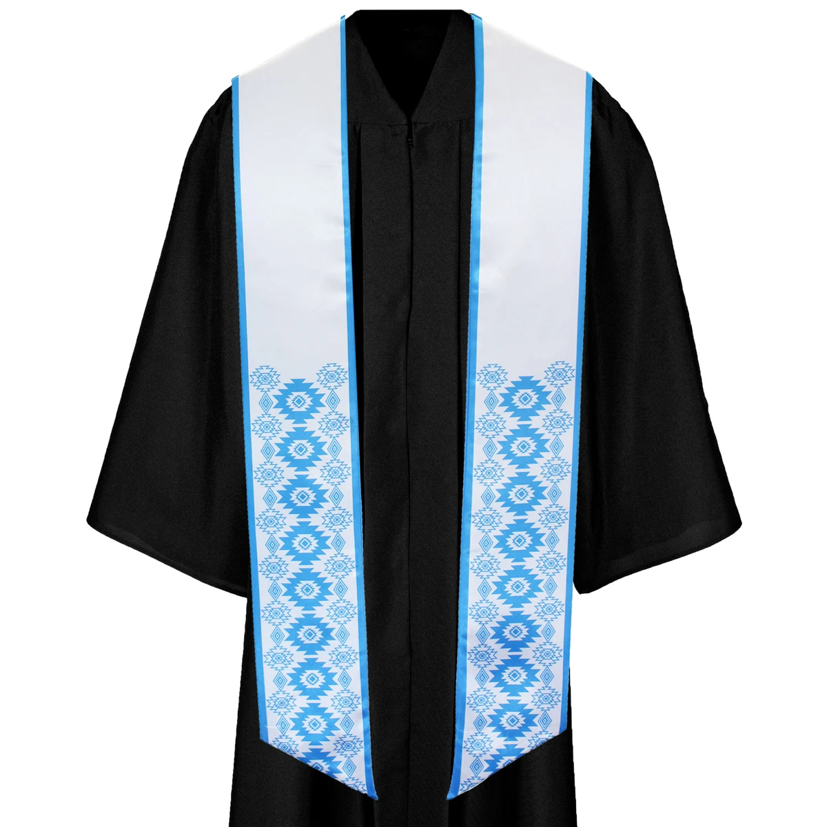 Aztec Graduation Sash - Light Blue 1