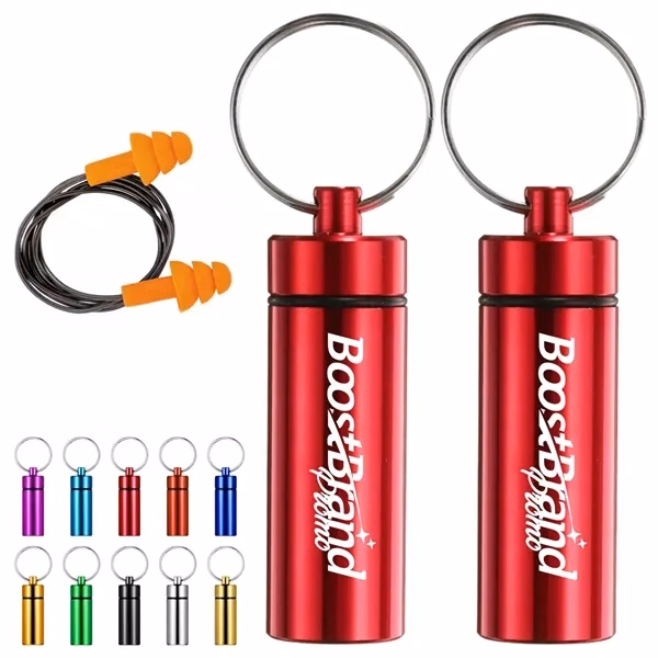 Custom Aluminum Waterproof Capsule Keychain with Secure Lock — Travel & Outdoor Giveaway